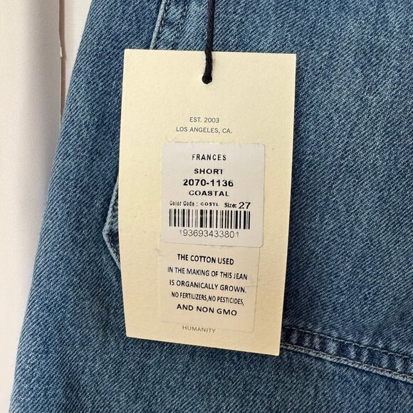 NWT Citizens of Humanity Frances Denim Jean Shorts in Coastal Blue 27 - Picture 7 of 15